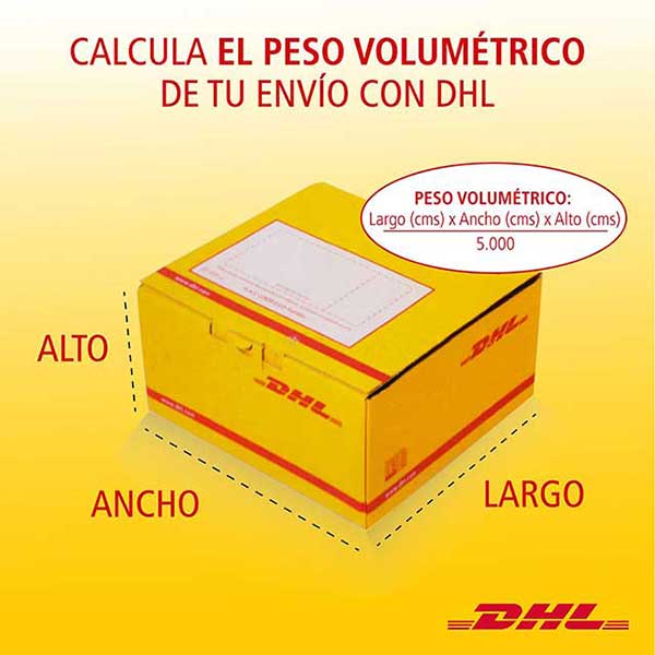 DHL calcular peso volumetrico